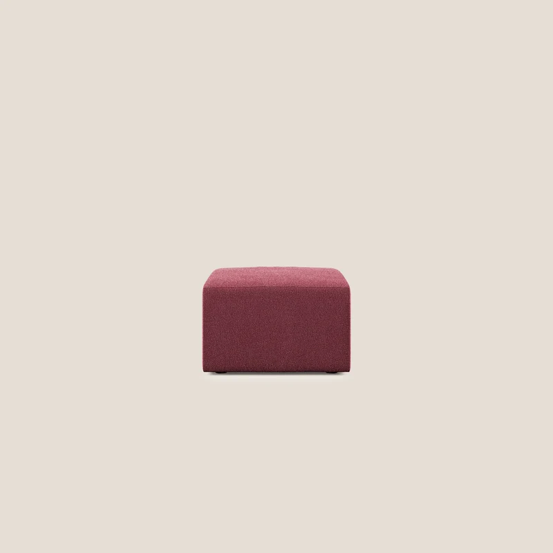 Nettuno pouf module en bouclette douce T07 rouge