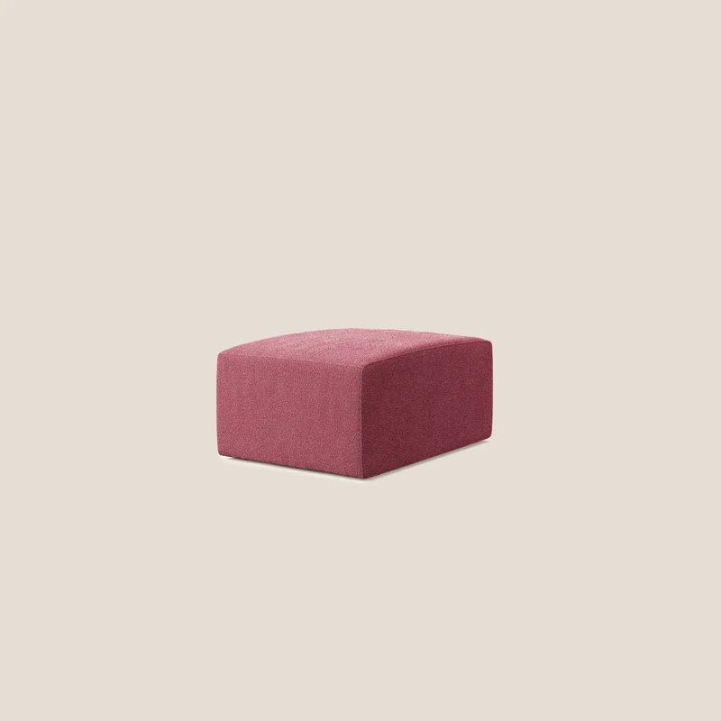 Nettuno pouf module en bouclette douce T07 rouge