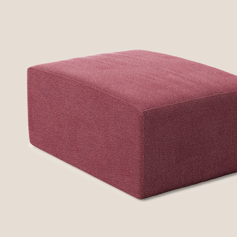 Nettuno pouf module en bouclette douce T07 rouge