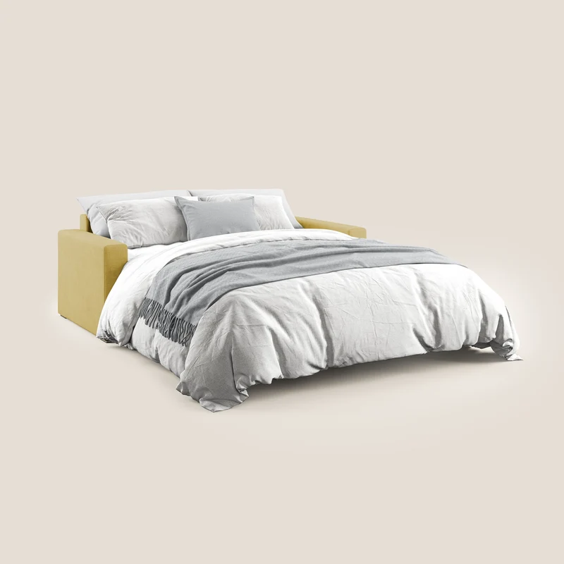 Best canapé-lit double en tissu imperméable T02 jaune