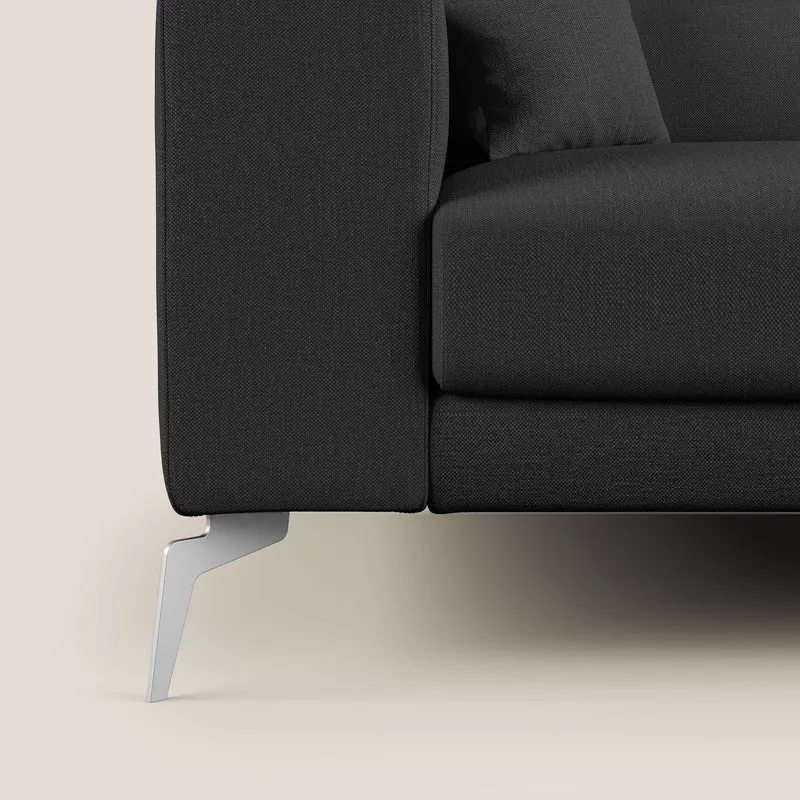 Blade Canapé d'angle avec têtières inclinables en tissu imperméable T13 anthracite