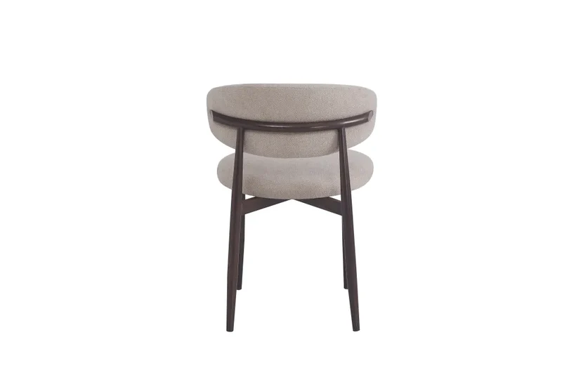 Chaise Lucile pied effet noyer grain moka