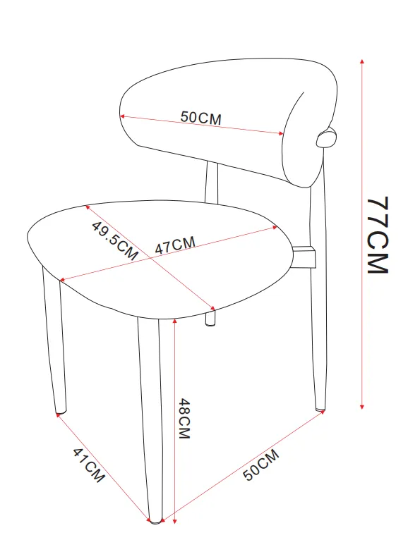 Chaise Lucile pied effet noyer grain moka