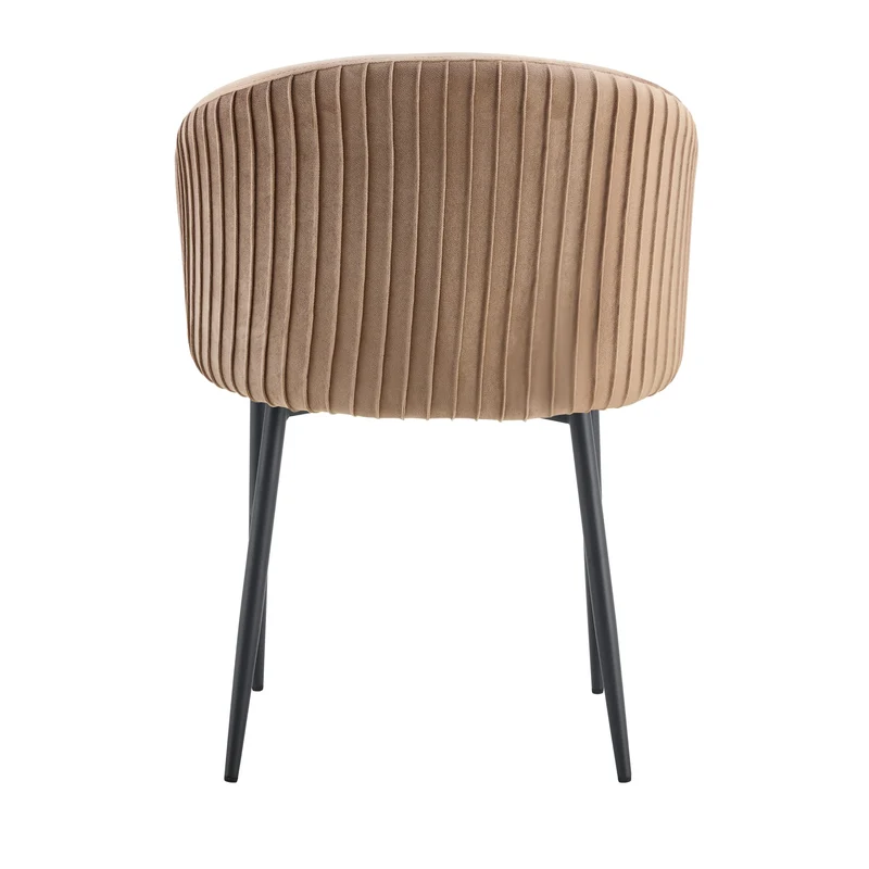 CHAISE AVEC ACCOUDOIR CARLITA TAUPE PIED METAL NOIR