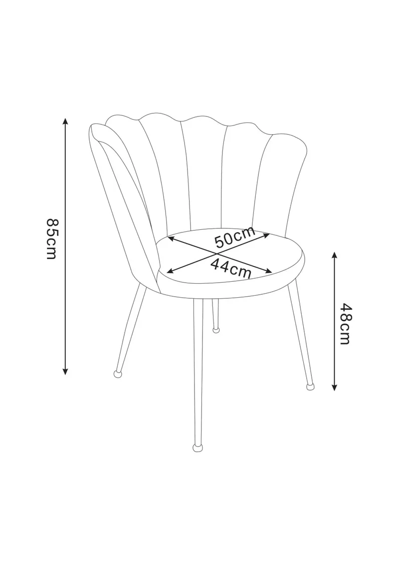 CHAISE NYMPHEA CHROME VELOURS ROSE