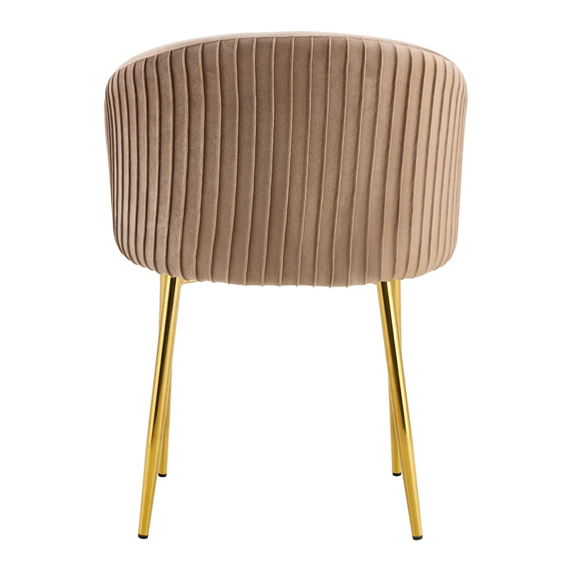 CHAISE AVEC ACCOUDOIR CARLITA TAUPE PIED GOLD