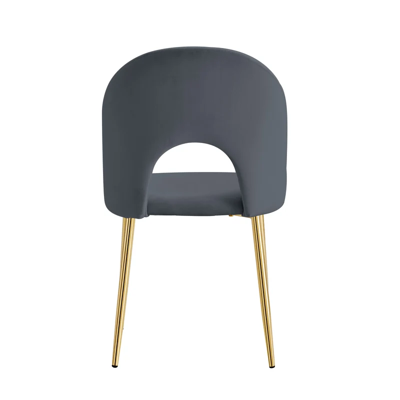 CHAISE TEDDY GOLD VELOURS ANTHRACITE