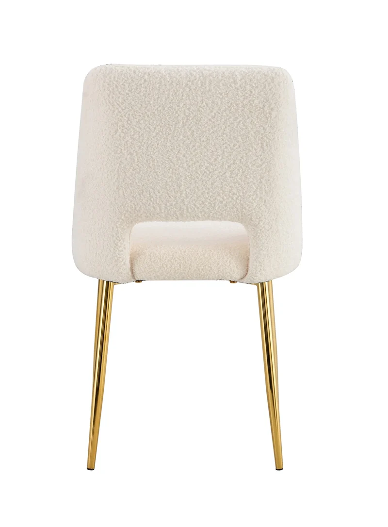 CHAISE AVA PIEDS GOLD DOUDOU BEIGE