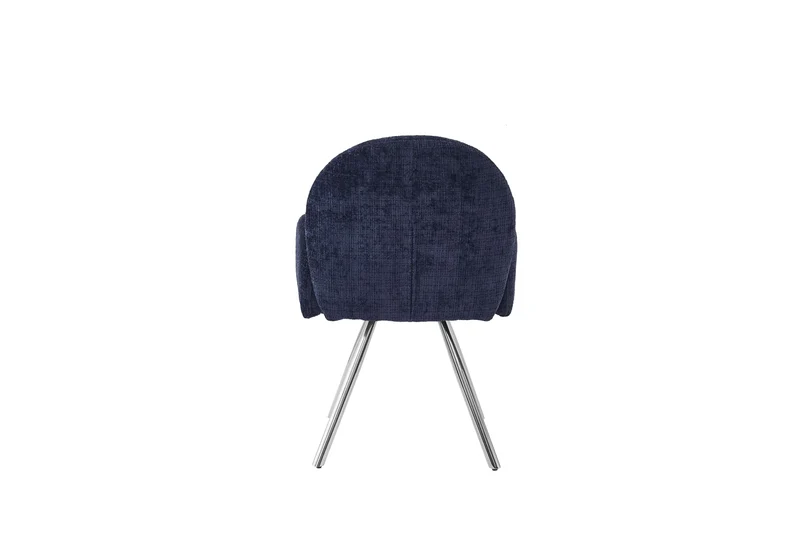 CHAISE AVEC ACCOUDOIR MIMI CHROME BLEU