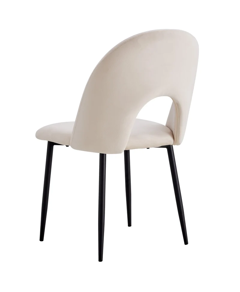 CHAISE TEDDY BEIGE PIED METAL NOIR