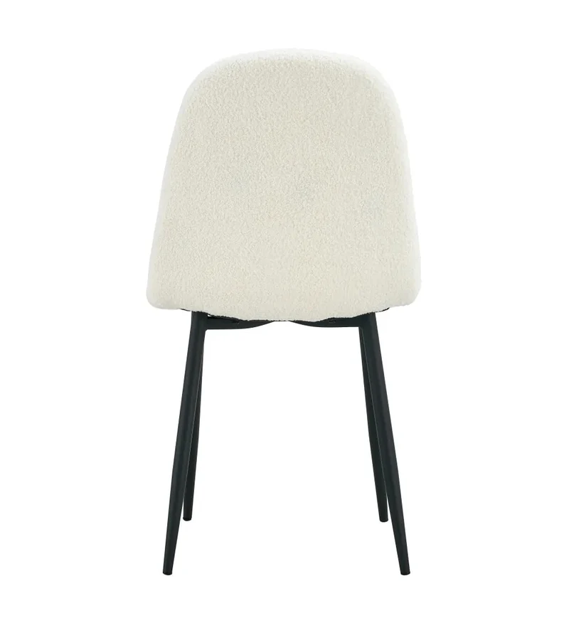 CHAISE SCANDINAVE PIED NOIR MOLLETONNE DOUDOU