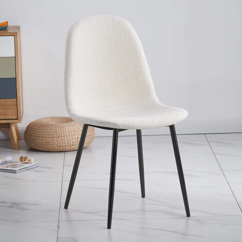 CHAISE SCANDINAVE PIED NOIR MOLLETONNE DOUDOU