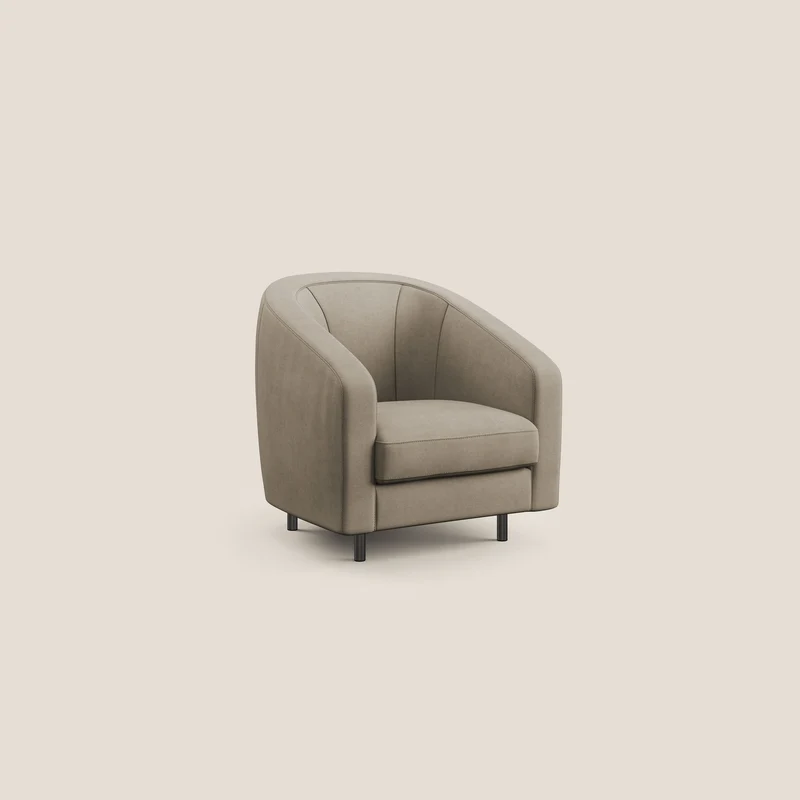 Pandora Fauteuil en tissu doux imperméable T02 beige