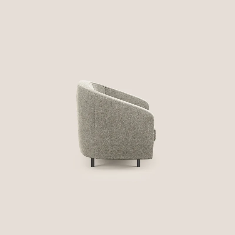 Pandora Fauteuil en tissu bouclé doux et imperméable T07 beige
