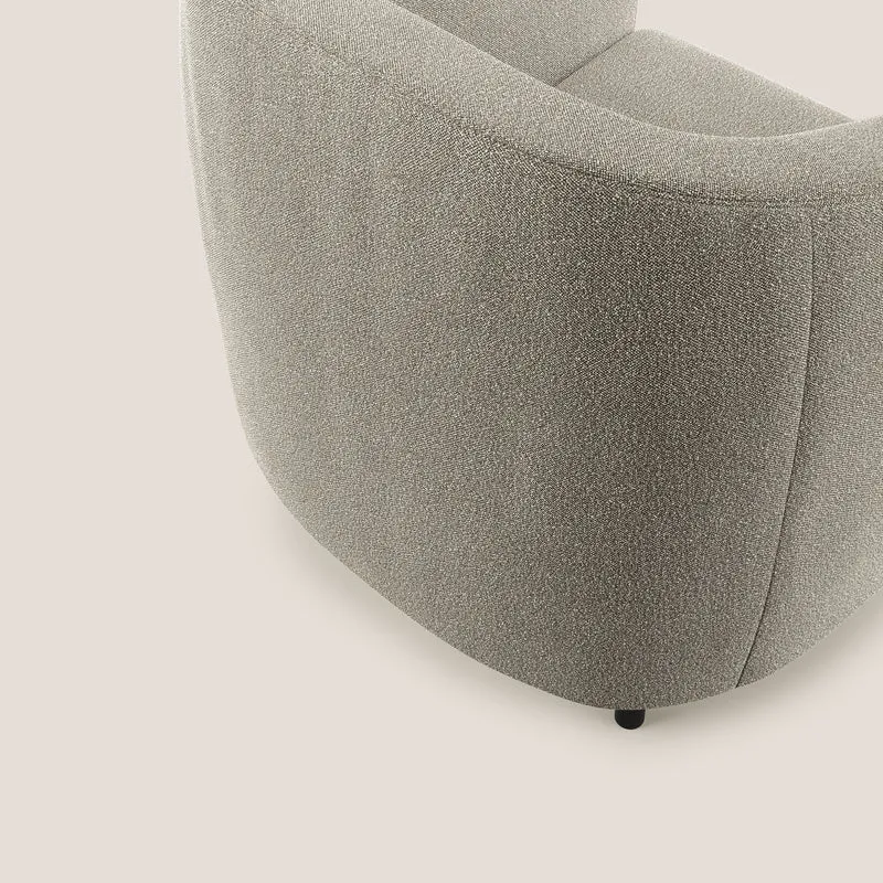 Pandora Fauteuil en tissu bouclé doux et imperméable T07 beige