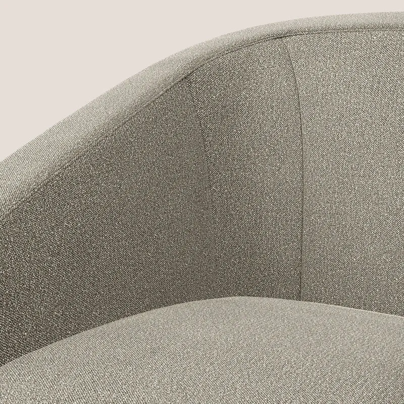 Pandora Fauteuil en tissu bouclé doux et imperméable T07 beige