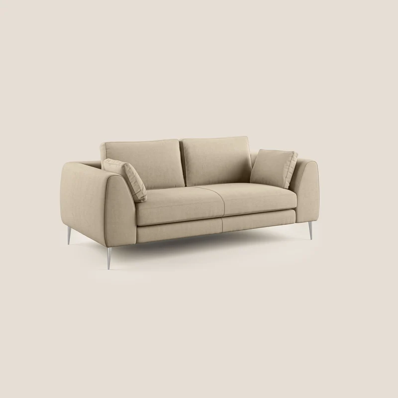 Plano canapé moderne en microfibre technique détachable T11 Taupe tortora