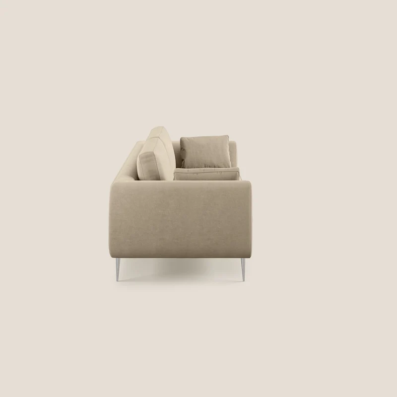 Plano canapé moderne en microfibre technique détachable T11 Taupe tortora