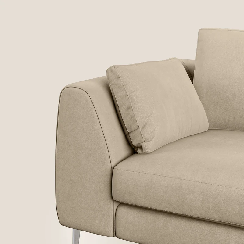 Plano canapé moderne en microfibre technique détachable T11 Taupe tortora