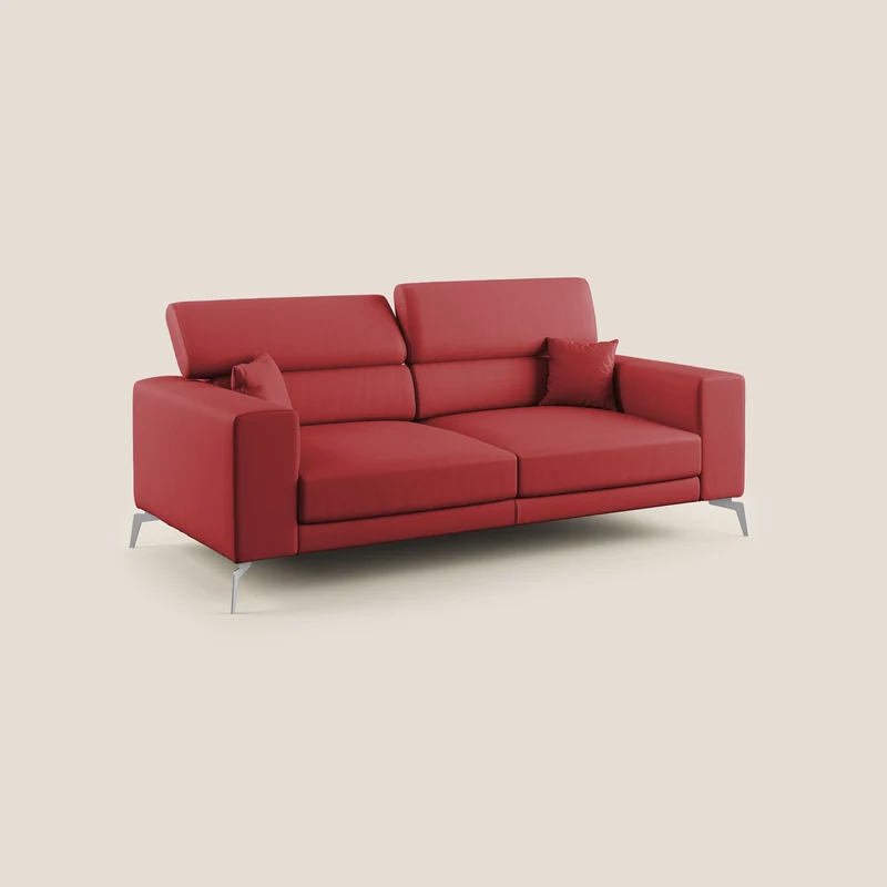 Blade Canapé moderne avec têtières inclinables en Similicuir T04 rouge