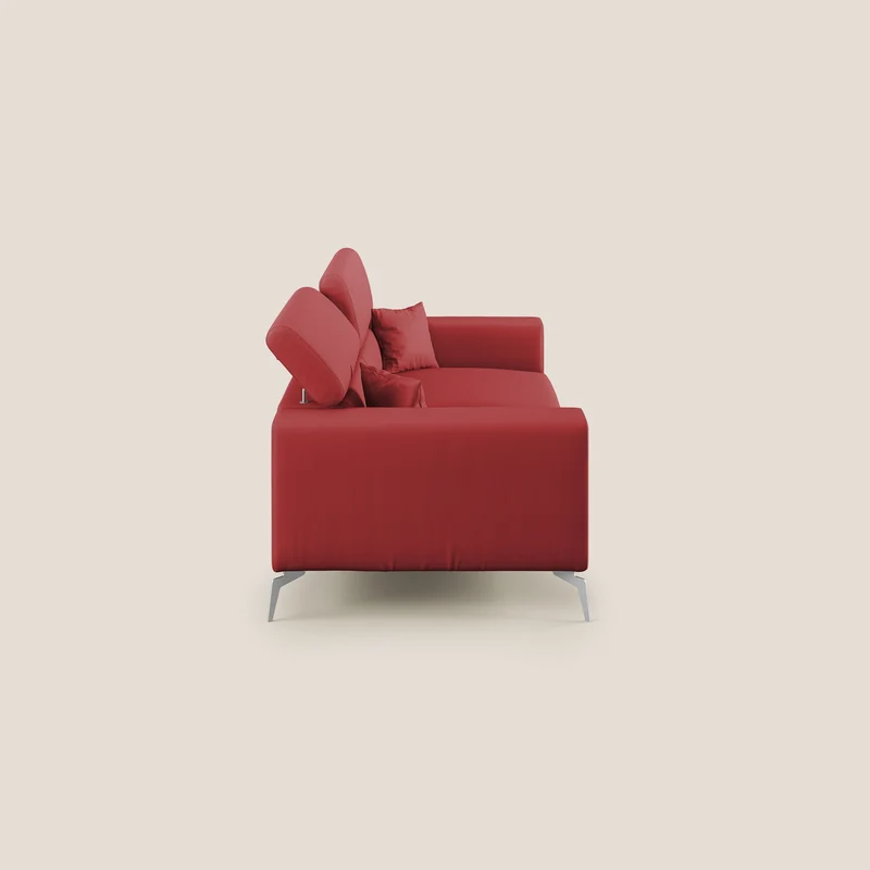 Blade Canapé moderne avec têtières inclinables en Similicuir T04 rouge