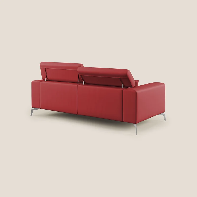 Blade Canapé moderne avec têtières inclinables en Similicuir T04 rouge