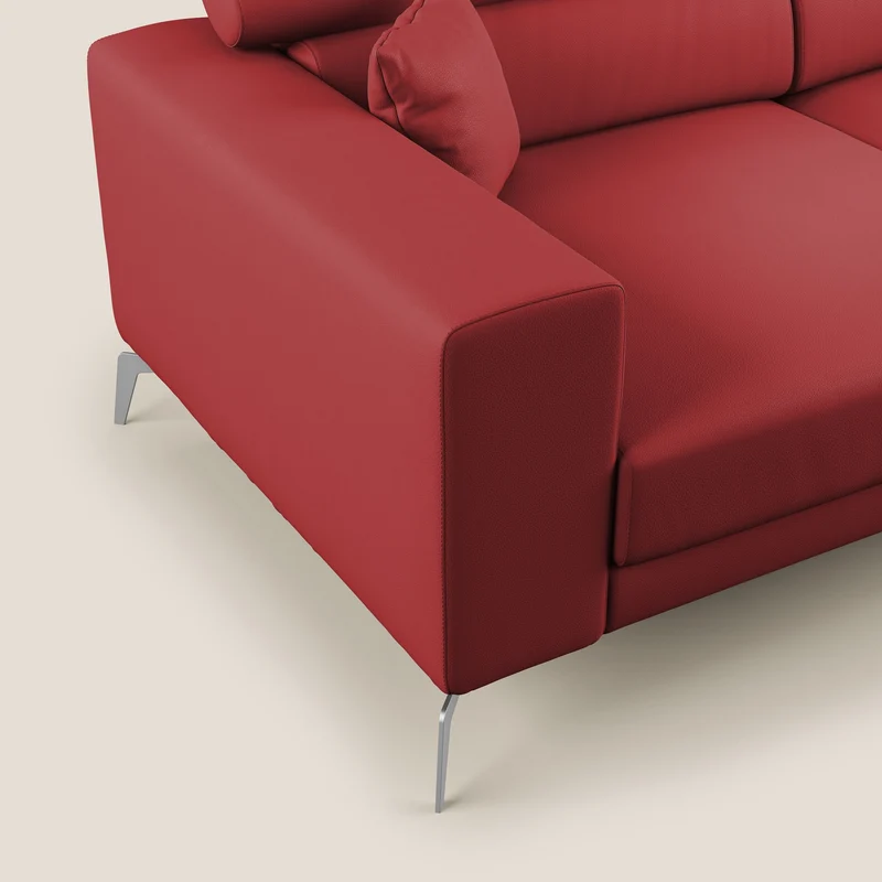 Blade Canapé moderne avec têtières inclinables en Similicuir T04 rouge
