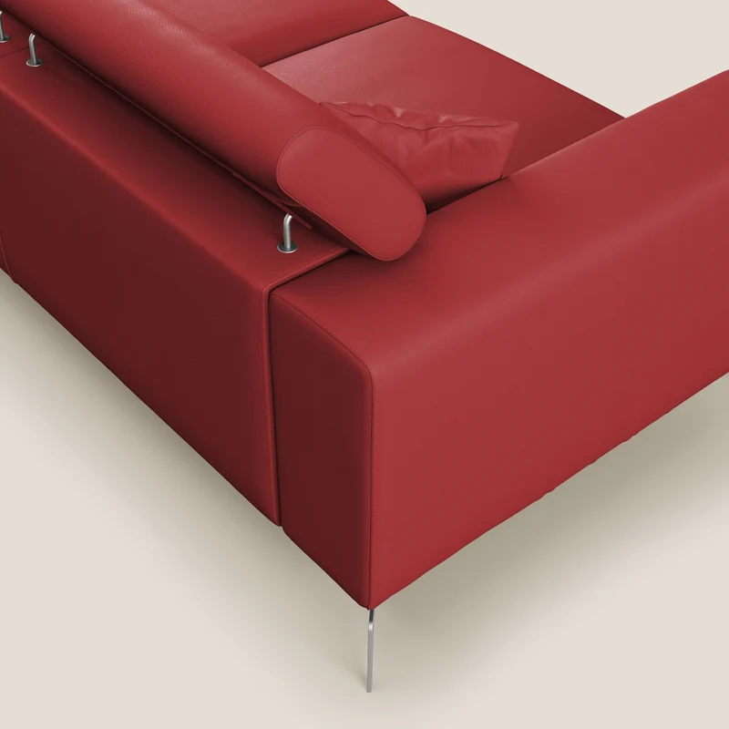 Blade Canapé moderne avec têtières inclinables en Similicuir T04 rouge