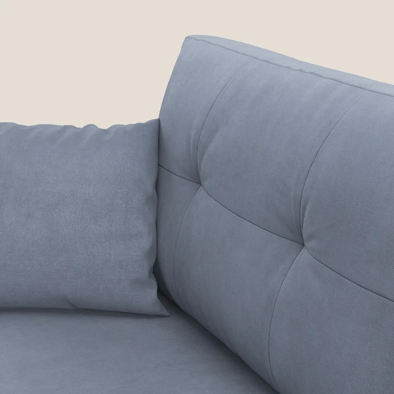 Megan canapé d'angle convertible en microfibre détachable T11 sucre glace