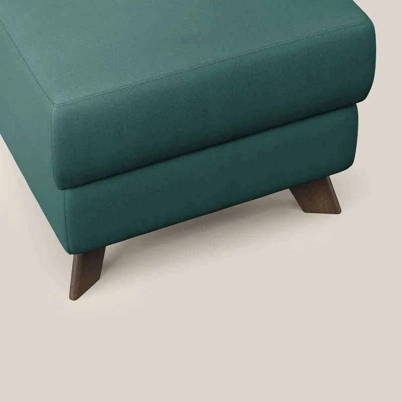 Moon Pouf coffre aux pieds hauts en microfibre imperméable T11 bleu canard