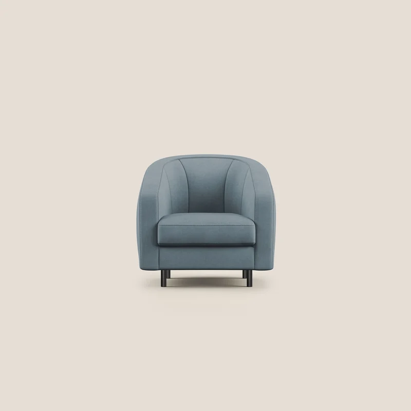 Pandora Fauteuil en tissu doux imperméable T02 sucre glace