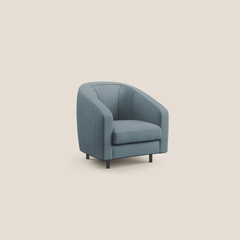 Pandora Fauteuil en tissu doux imperméable T02 sucre glace