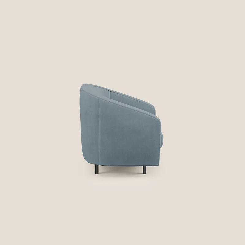 Pandora Fauteuil en tissu doux imperméable T02 sucre glace