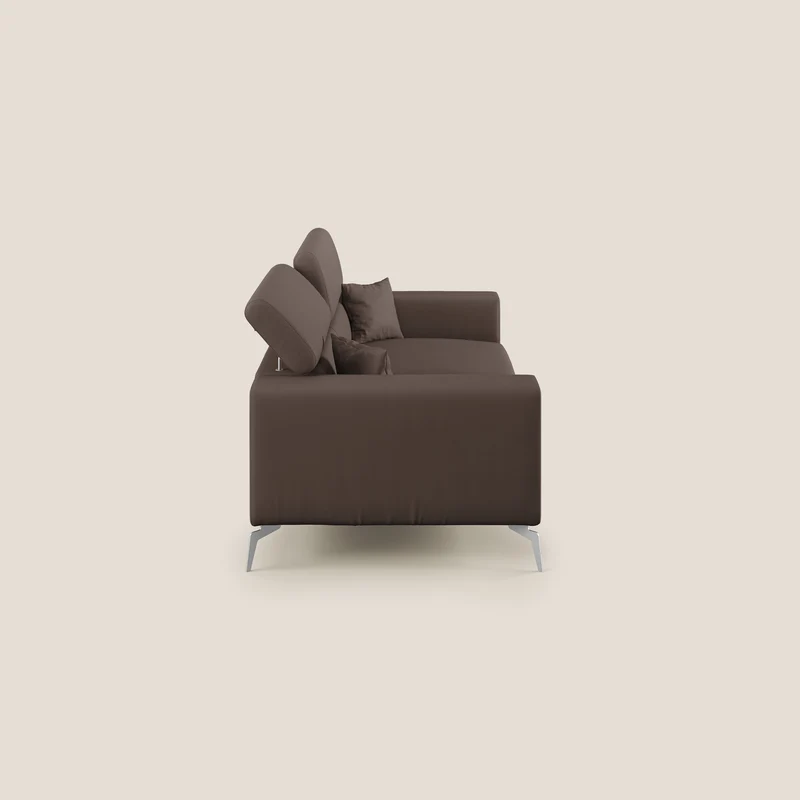 Blade Canapé moderne avec têtières inclinables en Similicuir T04 marron