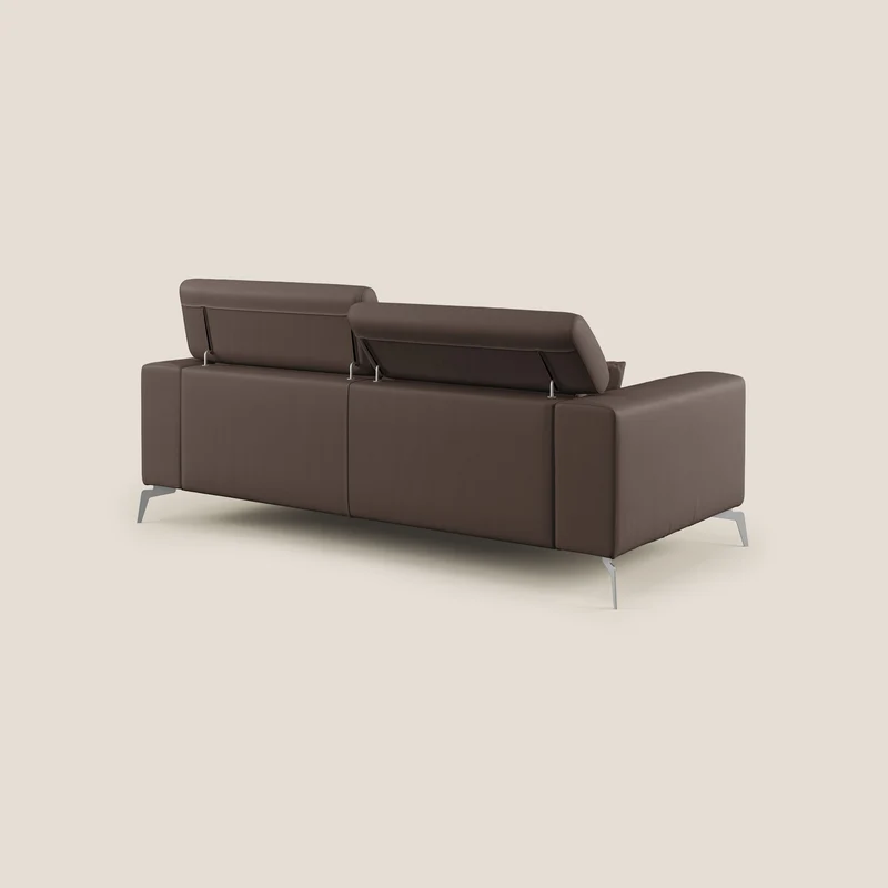 Blade Canapé moderne avec têtières inclinables en Similicuir T04 marron