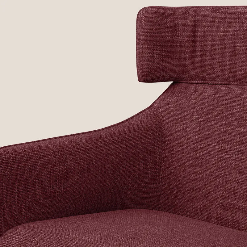 Zelda Fauteuil au design moderne en tissu doux et imperméable T06 rouge