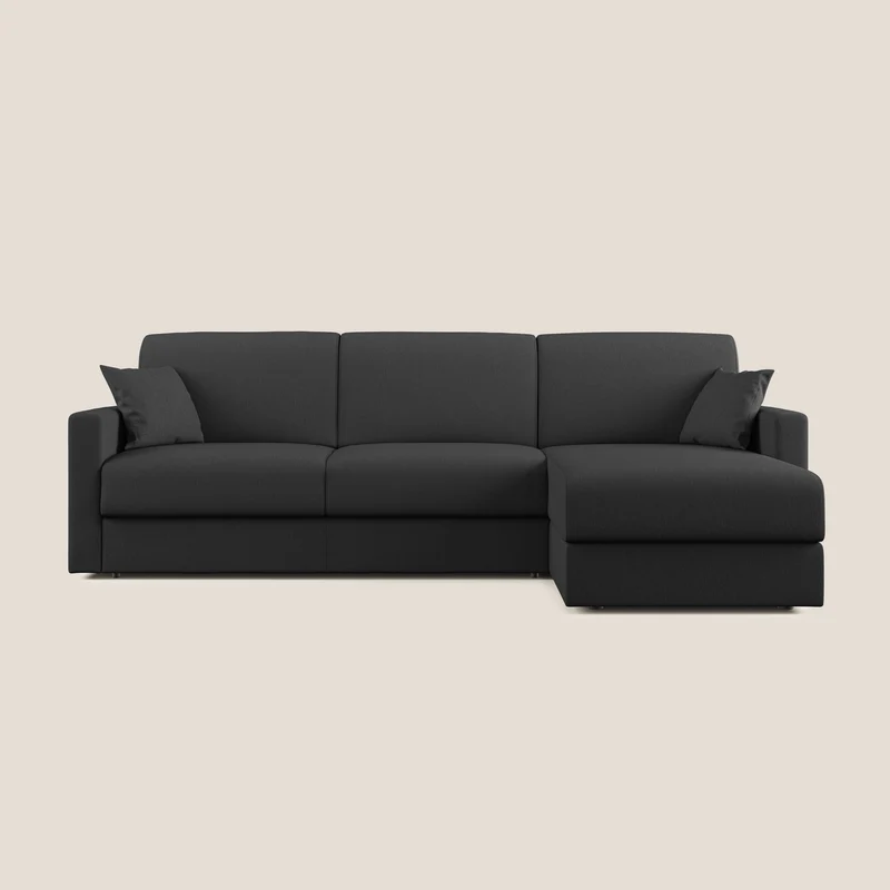 Chris Canapé d'angle 5 places en tissu imperméable T13 anthracite