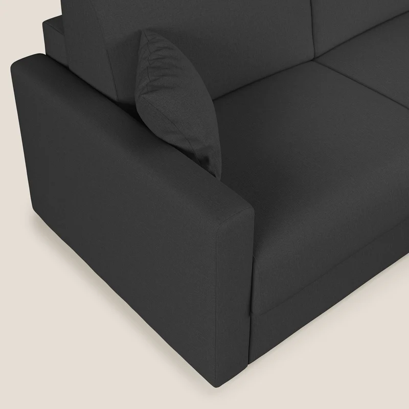 Chris Canapé d'angle 5 places en tissu imperméable T13 anthracite