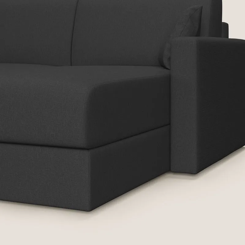 Chris Canapé d'angle 5 places en tissu imperméable T13 anthracite