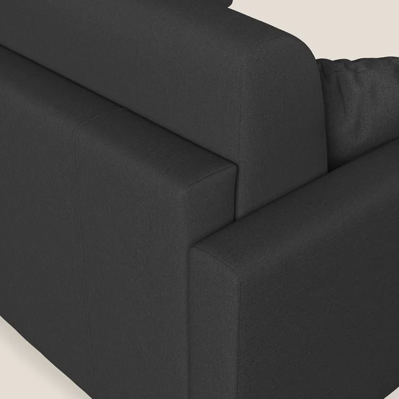 Chris Canapé d'angle 5 places en tissu imperméable T13 anthracite