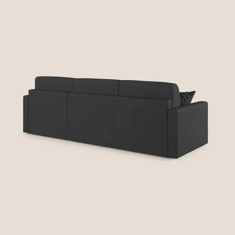 Chris Canapé d'angle 5 places en tissu imperméable T13 anthracite