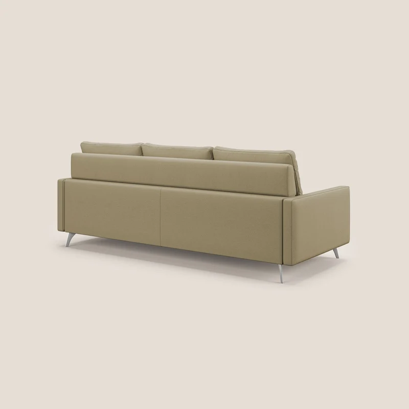 Klimt canapé d'angle avec assises coulissantes en tissu dous détachable T05 chameau