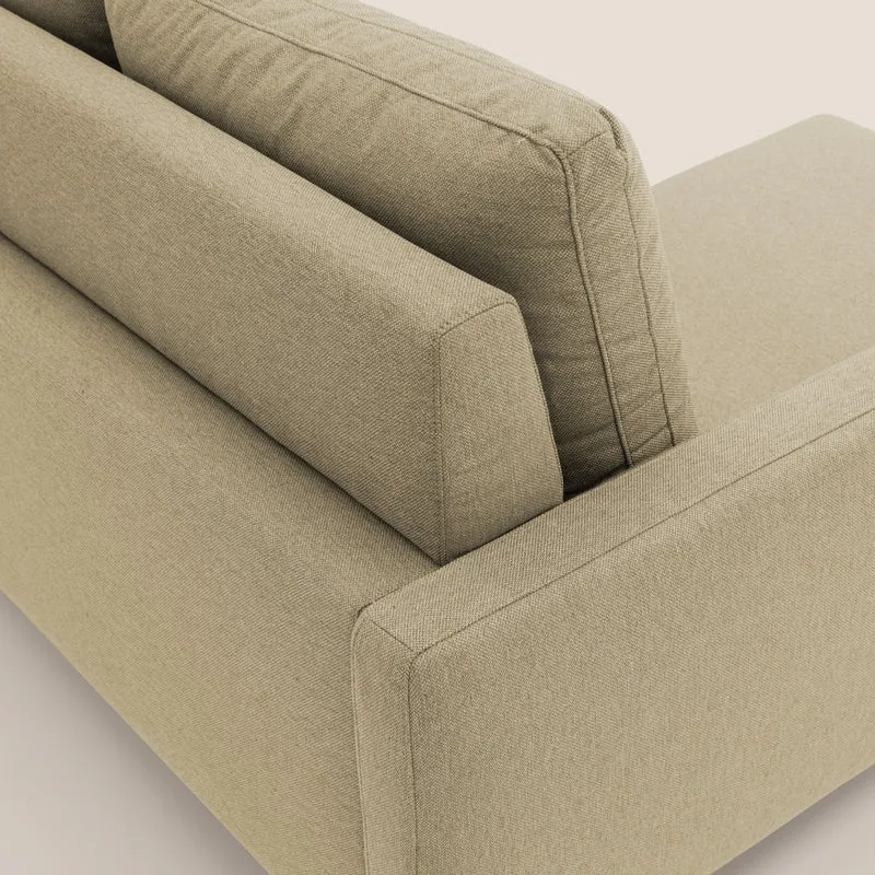 Klimt canapé d'angle avec assises coulissantes en tissu dous détachable T05 chameau