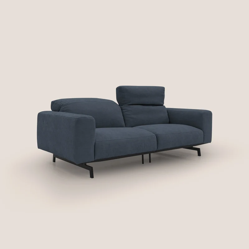 Sakura Canapé modulable en tissu flammé doux et imperméable T14 bleu