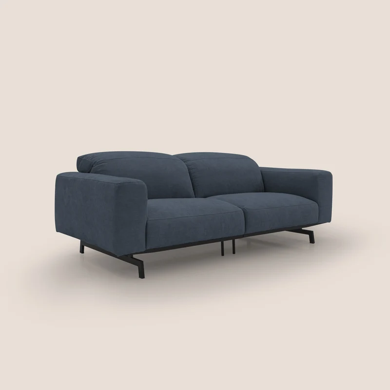 Sakura Canapé modulable en tissu flammé doux et imperméable T14 bleu