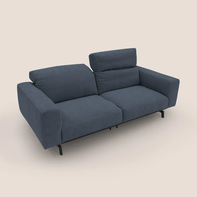 Sakura Canapé modulable en tissu flammé doux et imperméable T14 bleu