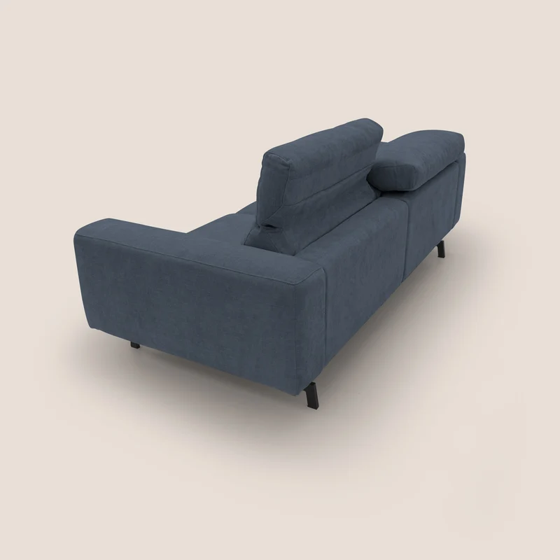Sakura Canapé modulable en tissu flammé doux et imperméable T14 bleu
