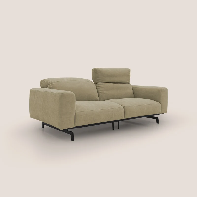 Sakura Canapé modulable en tissu flammé doux et imperméable T14 beige