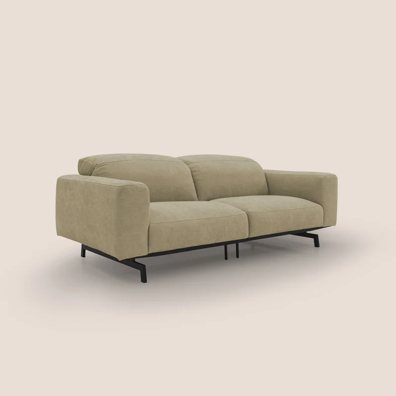 Sakura Canapé modulable en tissu flammé doux et imperméable T14 beige