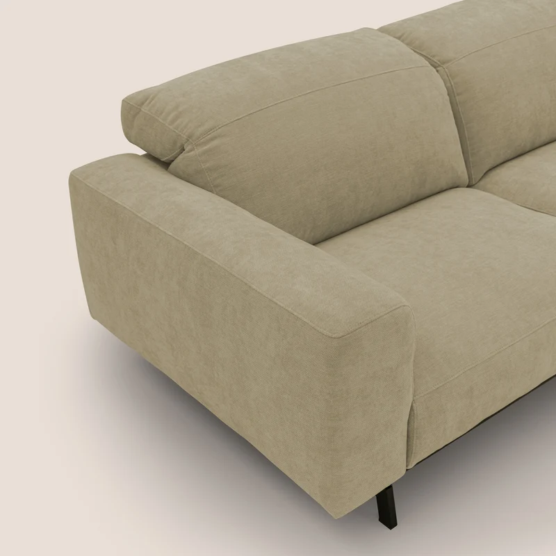 Sakura Canapé modulable en tissu flammé doux et imperméable T14 beige